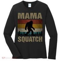 Mama Squatch Bigfoot Mama Sasquatch Yeti Family Matching Women's Long Sleeve Shirt thumb 0
