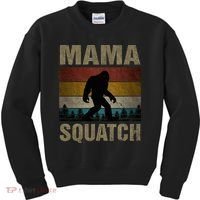 Mama Squatch Bigfoot Mama Sasquatch Yeti Family Matching Kids Sweatshirt thumb 0