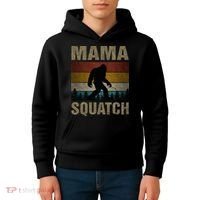 Mama Squatch Bigfoot Mama Sasquatch Yeti Family Matching Kids Hoodie thumb 4
