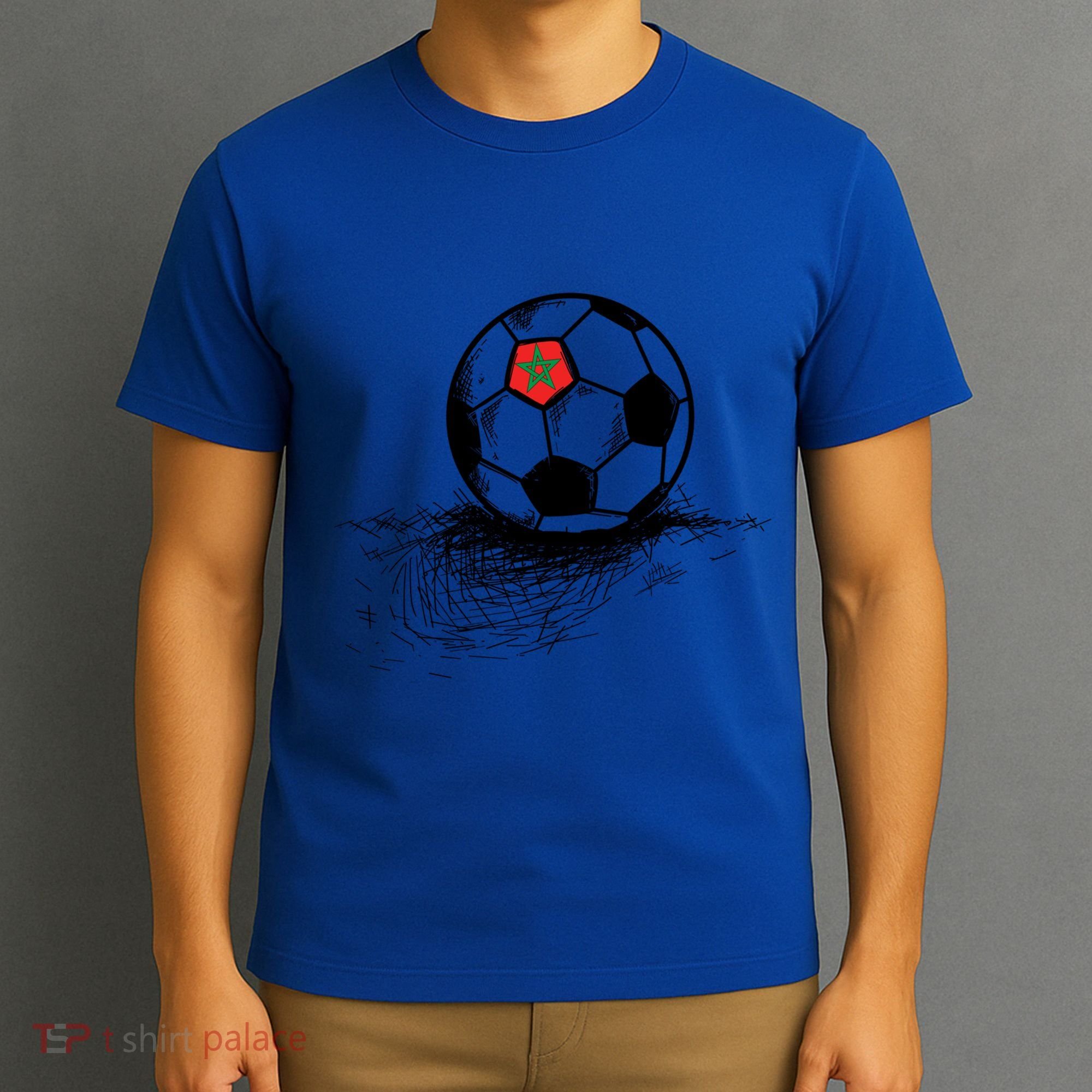 Morocco Soccer Ball Flag Jersey Gift Moroccan Football Gift T-Shirt