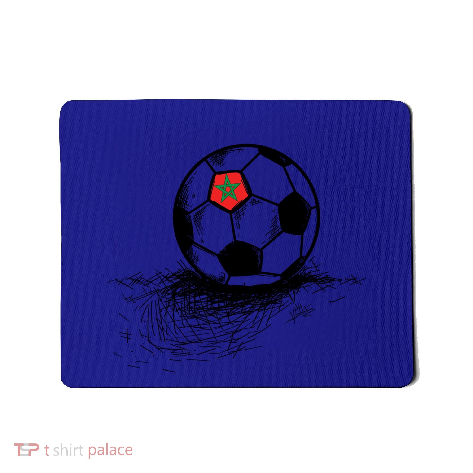 Morocco Soccer Ball Flag Jersey Gift Moroccan Football Gift Mousepad