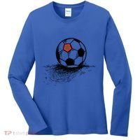 Morocco Soccer Ball Flag Jersey Gift Moroccan Football Gift Women's Long Sleeve Shirt thumb 0