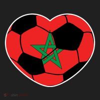 Morocco Soccer Ball Heart Gift Moroccan Football Soccer Gift Beanie thumb 2