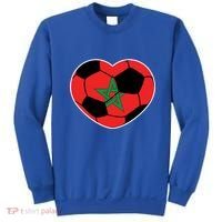 Morocco Soccer Ball Heart Gift Moroccan Football Soccer Gift Sweatshirt thumb 0