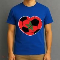 Morocco Soccer Ball Heart Gift Moroccan Football Soccer Gift T-Shirt thumb 3