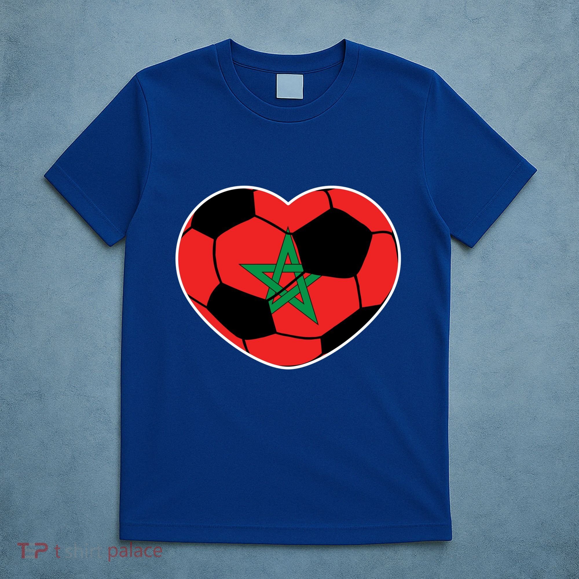 Morocco Soccer Ball Heart Gift Moroccan Football Soccer Gift T-Shirt