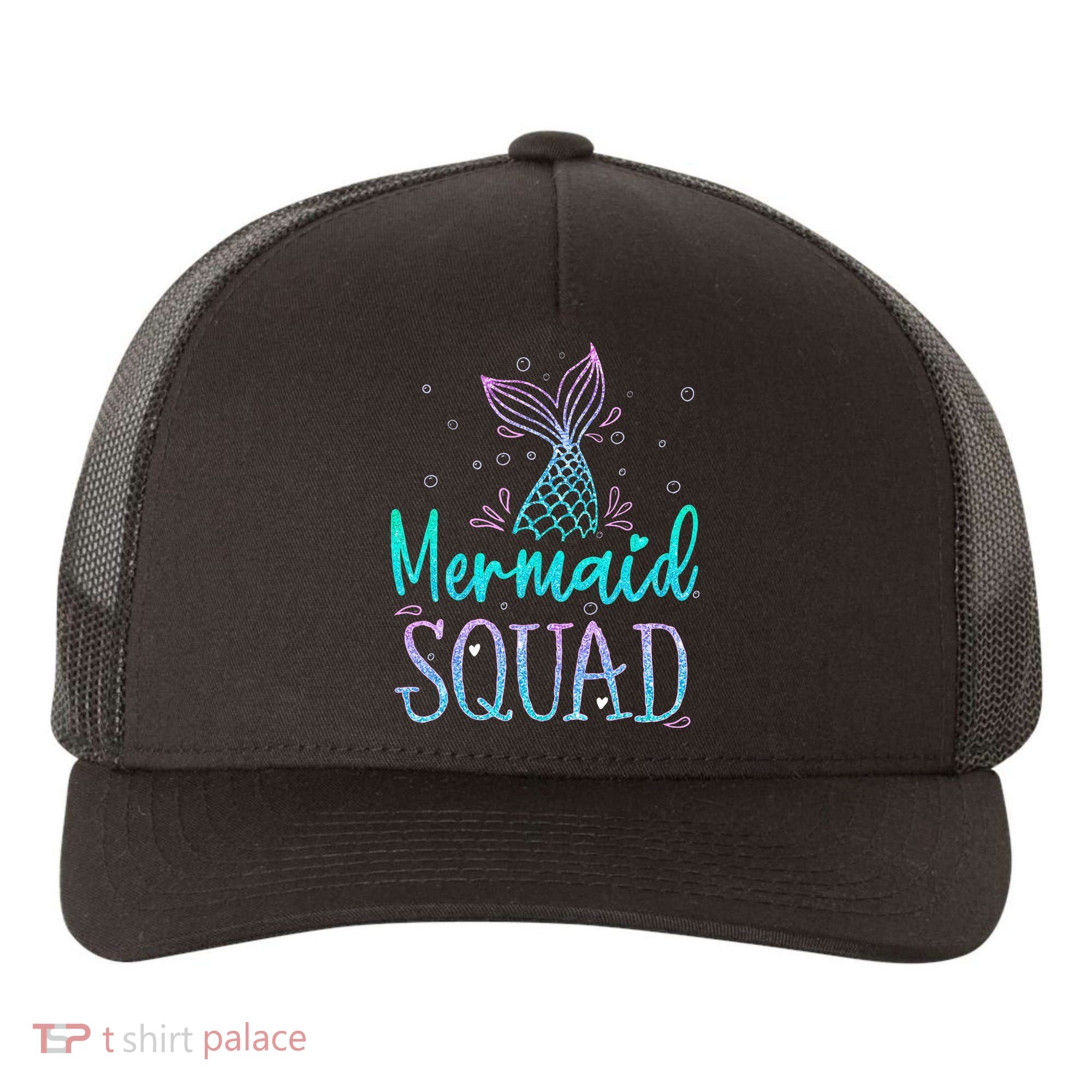Mermaid Squad Birthday Mermaid Tail Squad Family Matching Yupoong Adult 5-Panel Trucker Hat