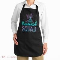 Mermaid Squad Birthday Mermaid Tail Squad Family Matching Apron thumb 2
