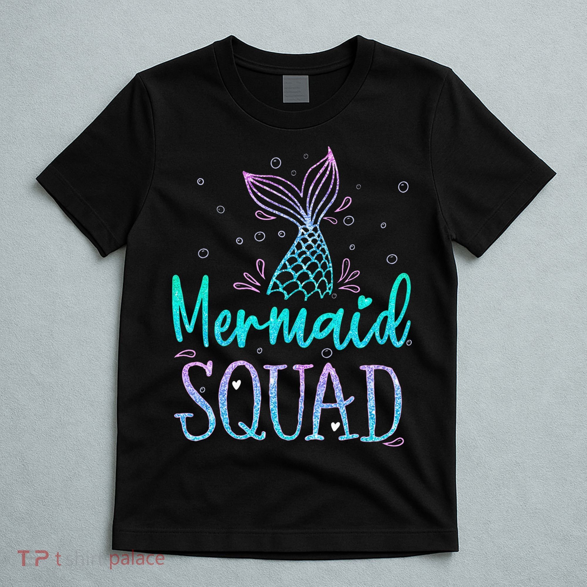 Mermaid Squad Birthday Mermaid Tail Squad Family Matching T-Shirt