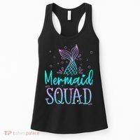 Mermaid Squad Birthday Mermaid Tail Squad Family Matching Women's Tank Top thumb 0