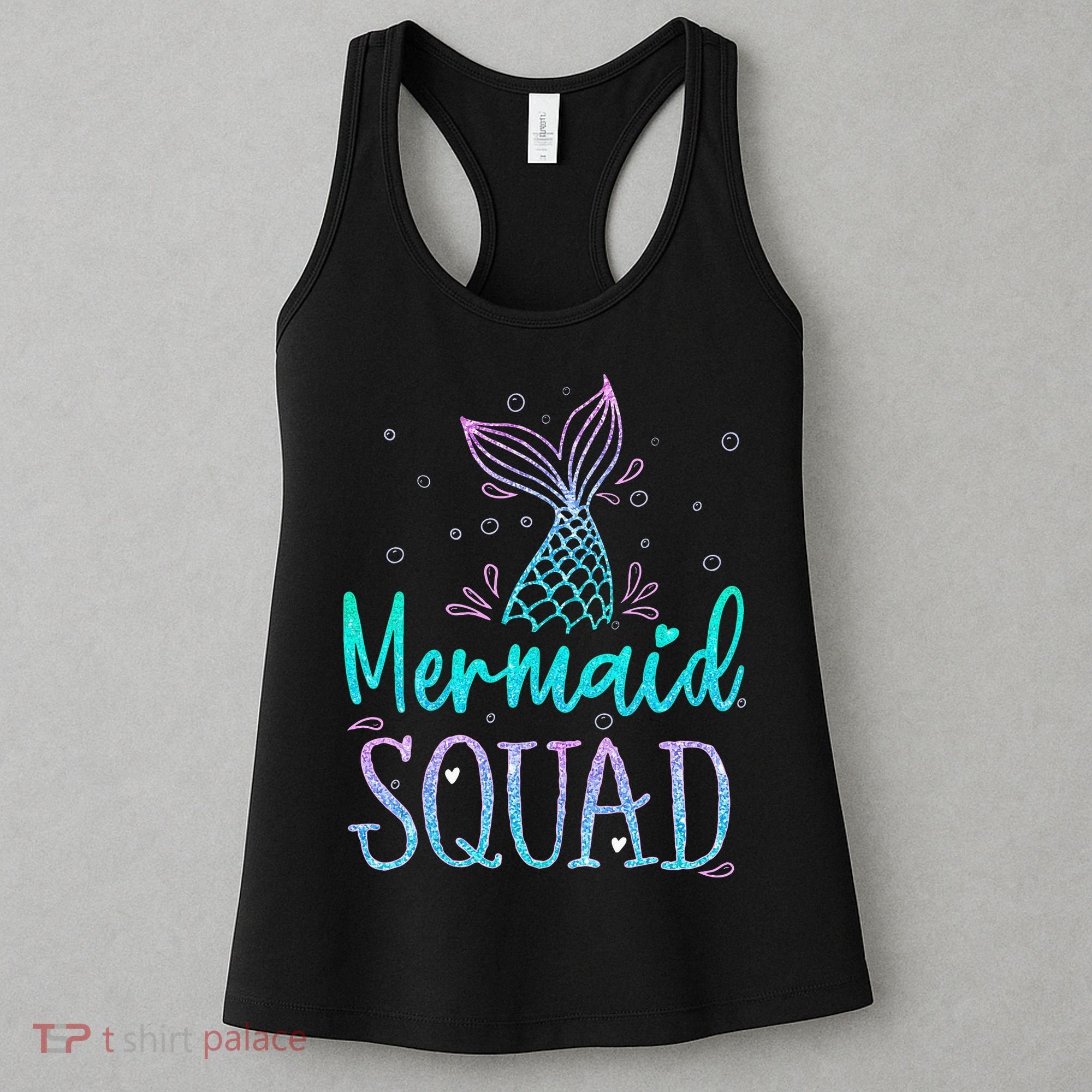 Mermaid Squad Birthday Mermaid Tail Squad Family Matching Women's Tank Top