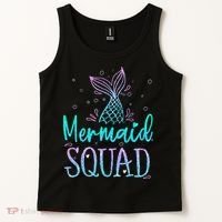 Mermaid Squad Birthday Mermaid Tail Squad Family Matching Tank Top thumb 2