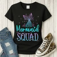 Mermaid Squad Birthday Mermaid Tail Squad Family Matching Women's T-Shirt thumb 3