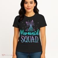 Mermaid Squad Birthday Mermaid Tail Squad Family Matching Women's T-Shirt thumb 4