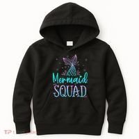 Mermaid Squad Birthday Mermaid Tail Squad Family Matching Kids Hoodie thumb 0