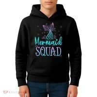 Mermaid Squad Birthday Mermaid Tail Squad Family Matching Kids Hoodie thumb 4
