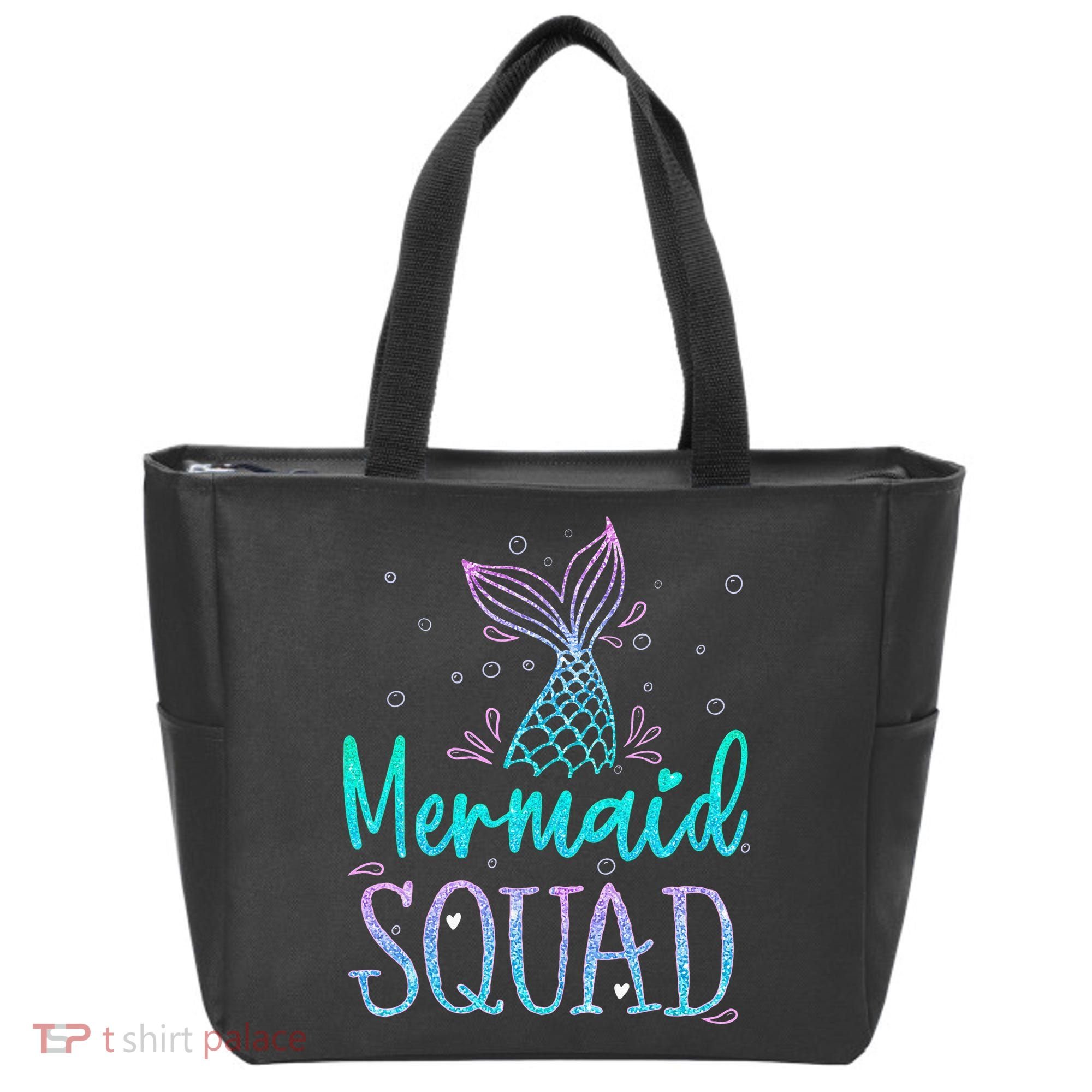 Mermaid Squad Birthday Mermaid Tail Squad Family Matching Tote Bag