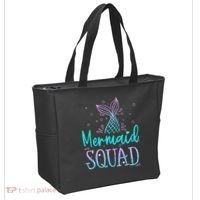 Mermaid Squad Birthday Mermaid Tail Squad Family Matching Tote Bag thumb 2