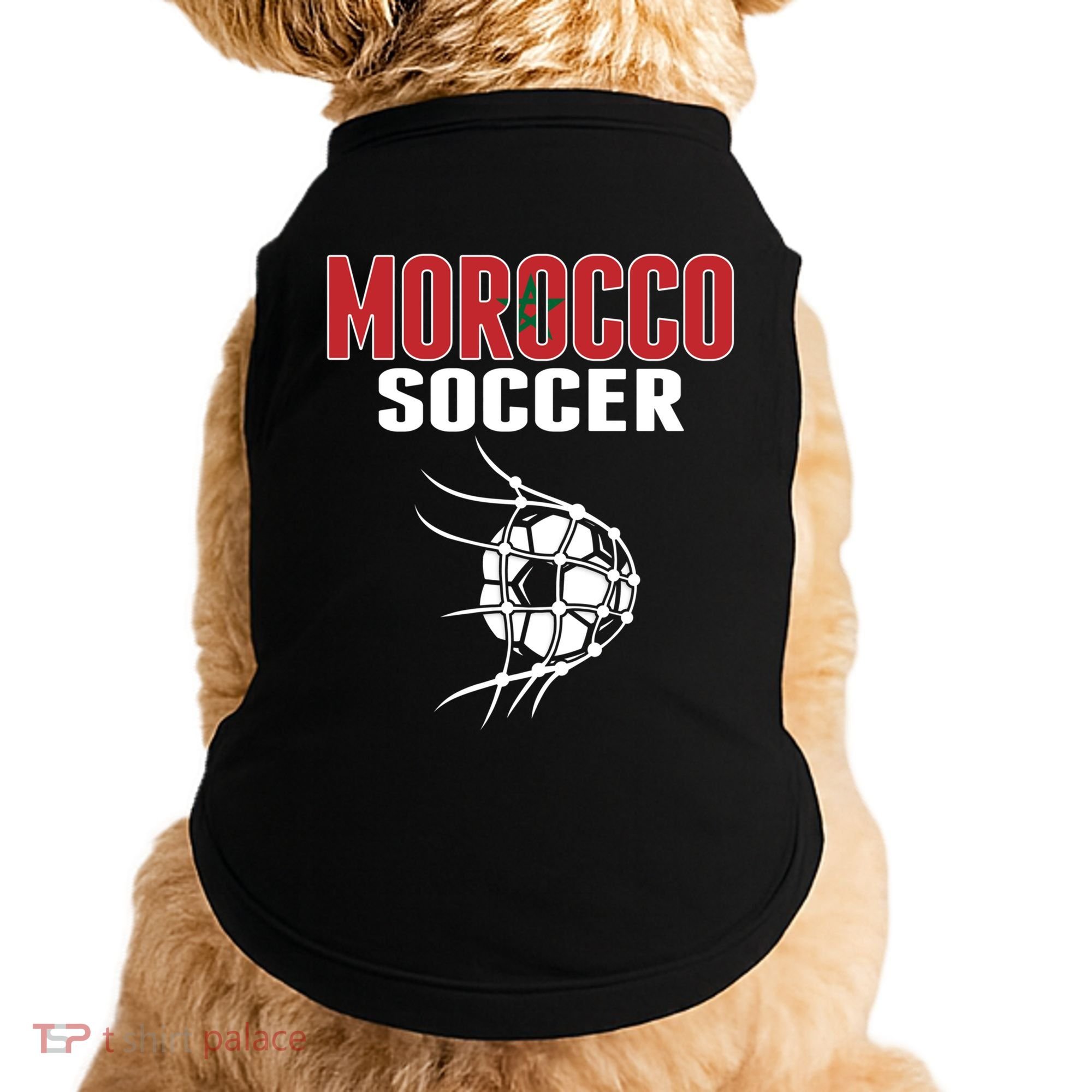 Morocco Soccer Ball In Net Funny Gift Moroccan Football Supporters Gift Doggie Tank