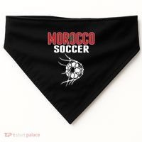 Morocco Soccer Ball In Net Funny Gift Moroccan Football Supporters Gift USA-Made Doggie Bandana thumb 0