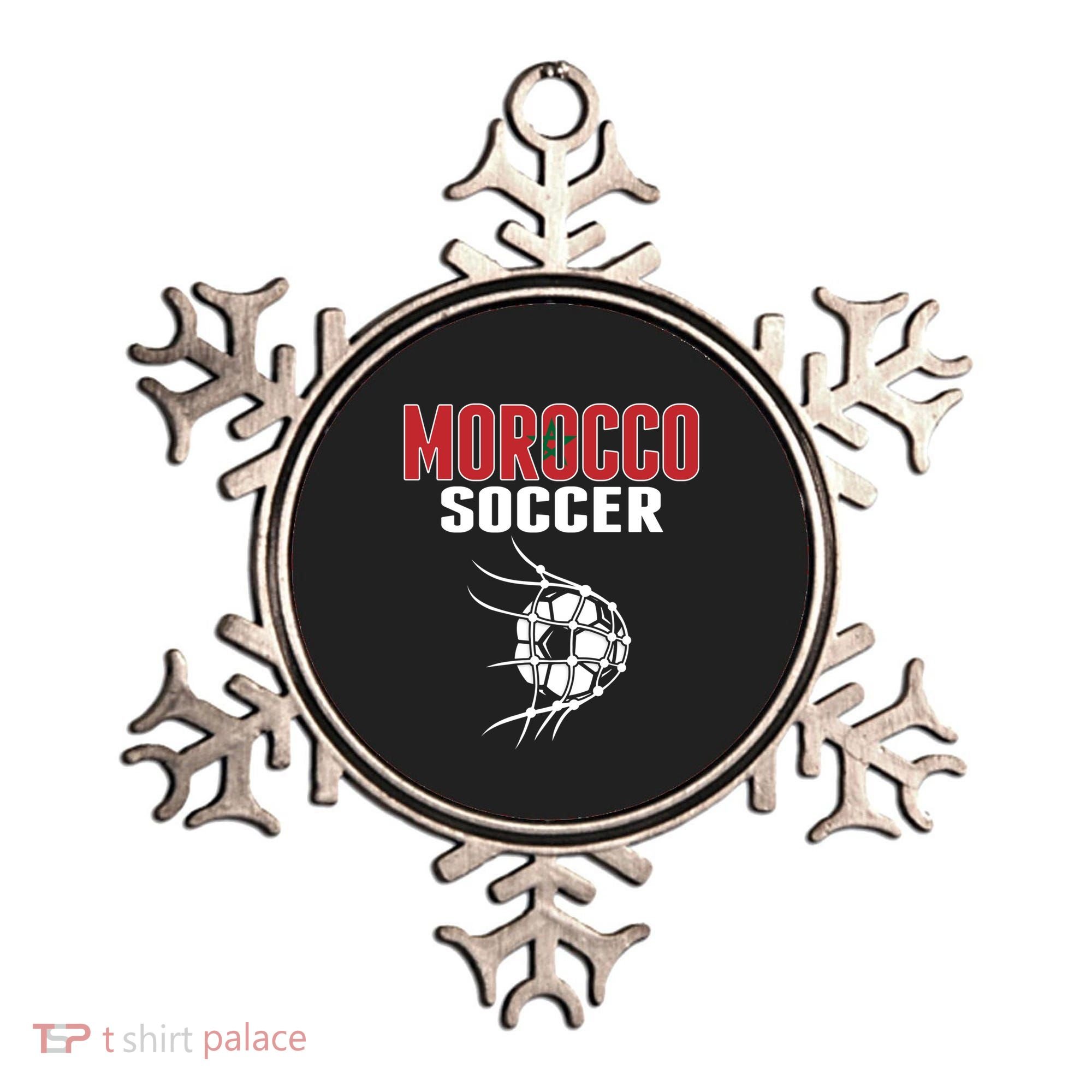 Morocco Soccer Ball In Net Funny Gift Moroccan Football Supporters Gift Ornament