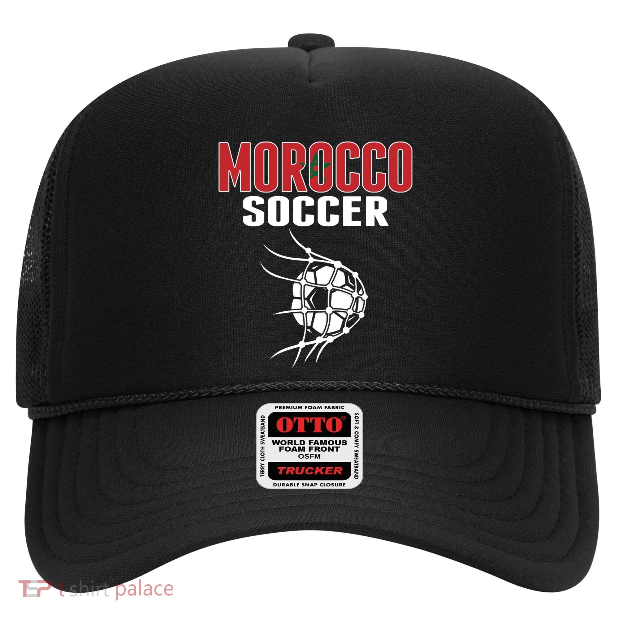 Morocco Soccer Ball In Net Funny Gift Moroccan Football Supporters Gift Hat