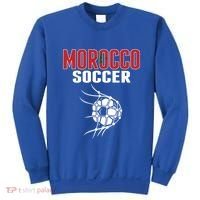 Morocco Soccer Ball In Net Funny Gift Moroccan Football Supporters Gift Sweatshirt thumb 0