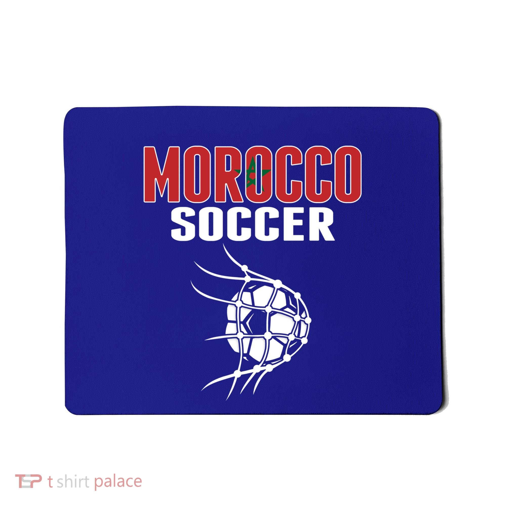 Morocco Soccer Ball In Net Funny Gift Moroccan Football Supporters Gift Mousepad