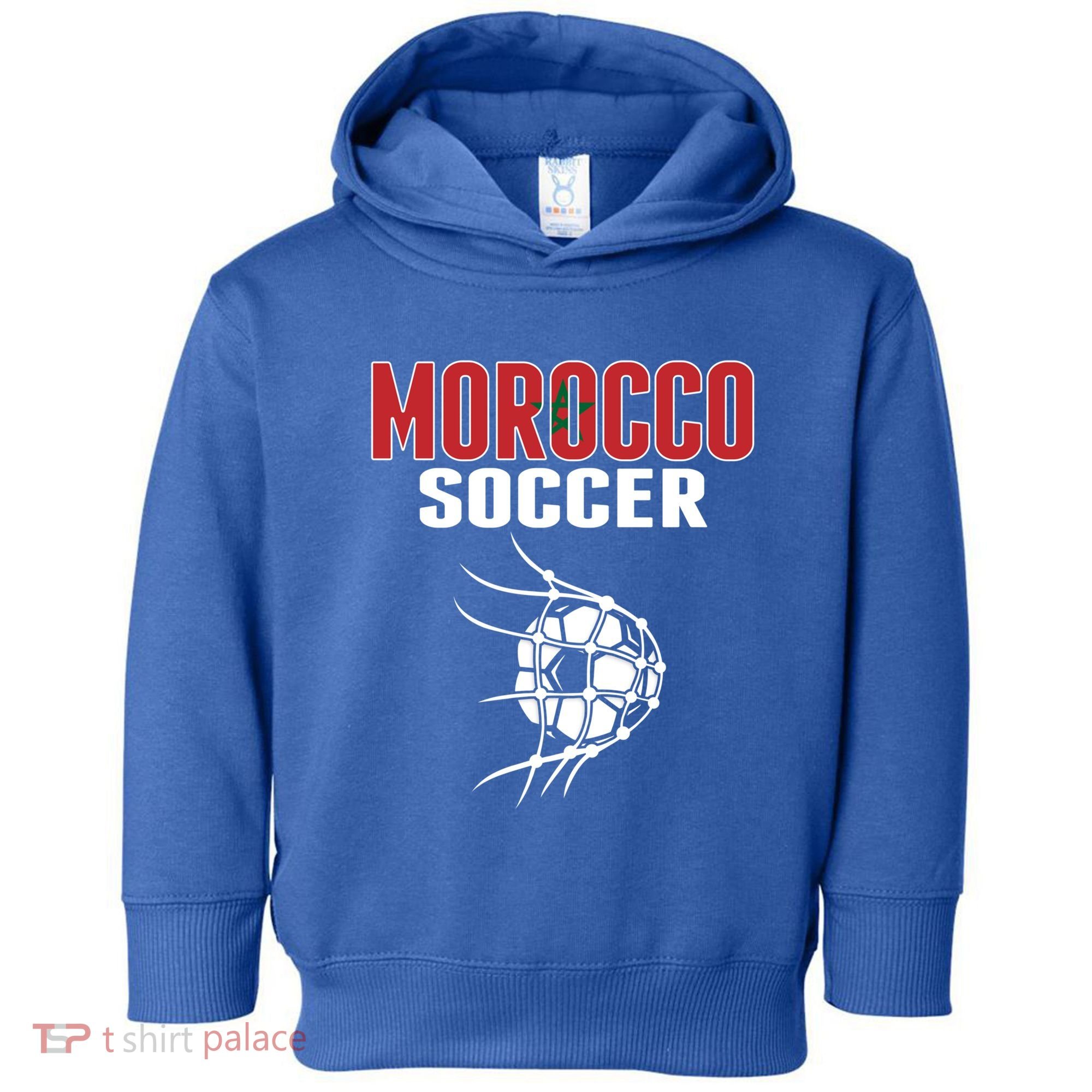 Morocco Soccer Ball In Net Funny Gift Moroccan Football Supporters Gift Toddler Hoodie