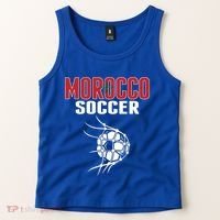 Morocco Soccer Ball In Net Funny Gift Moroccan Football Supporters Gift Tank Top thumb 2
