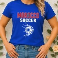 Morocco Soccer Ball In Net Funny Gift Moroccan Football Supporters Gift Women's T-Shirt thumb 2