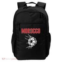 Morocco Soccer Ball In Net Great Gift Support Moroccan Football Team Gift Backpack thumb 0