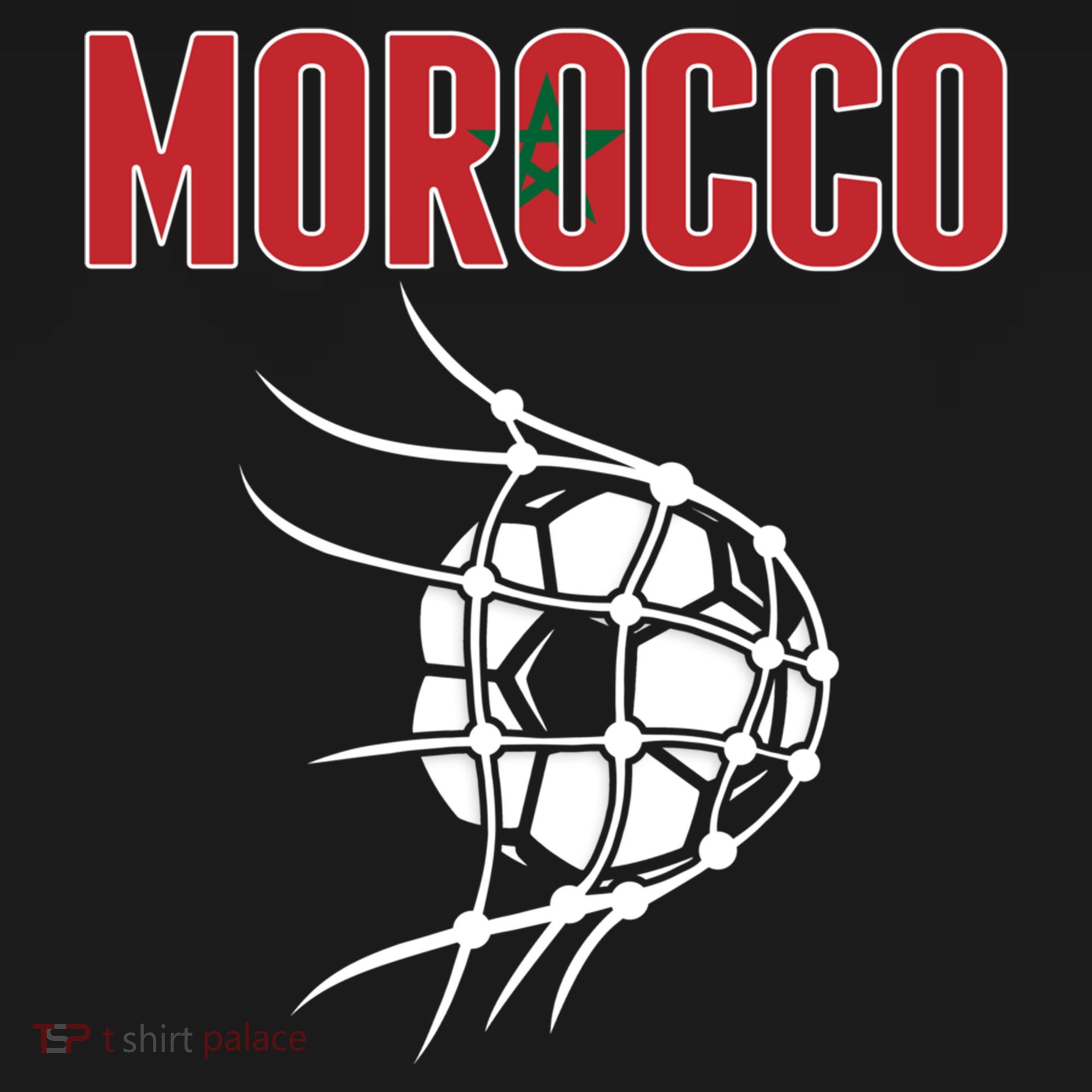 Morocco Soccer Ball In Net Great Gift Support Moroccan Football Team Gift Backpack