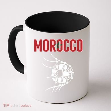 Morocco Soccer Ball In Net Great Gift Support Moroccan Football Team Gift Coffee Mug