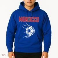Morocco Soccer Ball In Net Great Gift Support Moroccan Football Team Gift Hoodie thumb 2