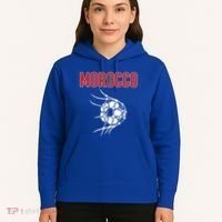 Morocco Soccer Ball In Net Great Gift Support Moroccan Football Team Gift Hoodie thumb 5