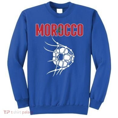 Morocco Soccer Ball In Net Great Gift Support Moroccan Football Team Gift Sweatshirt