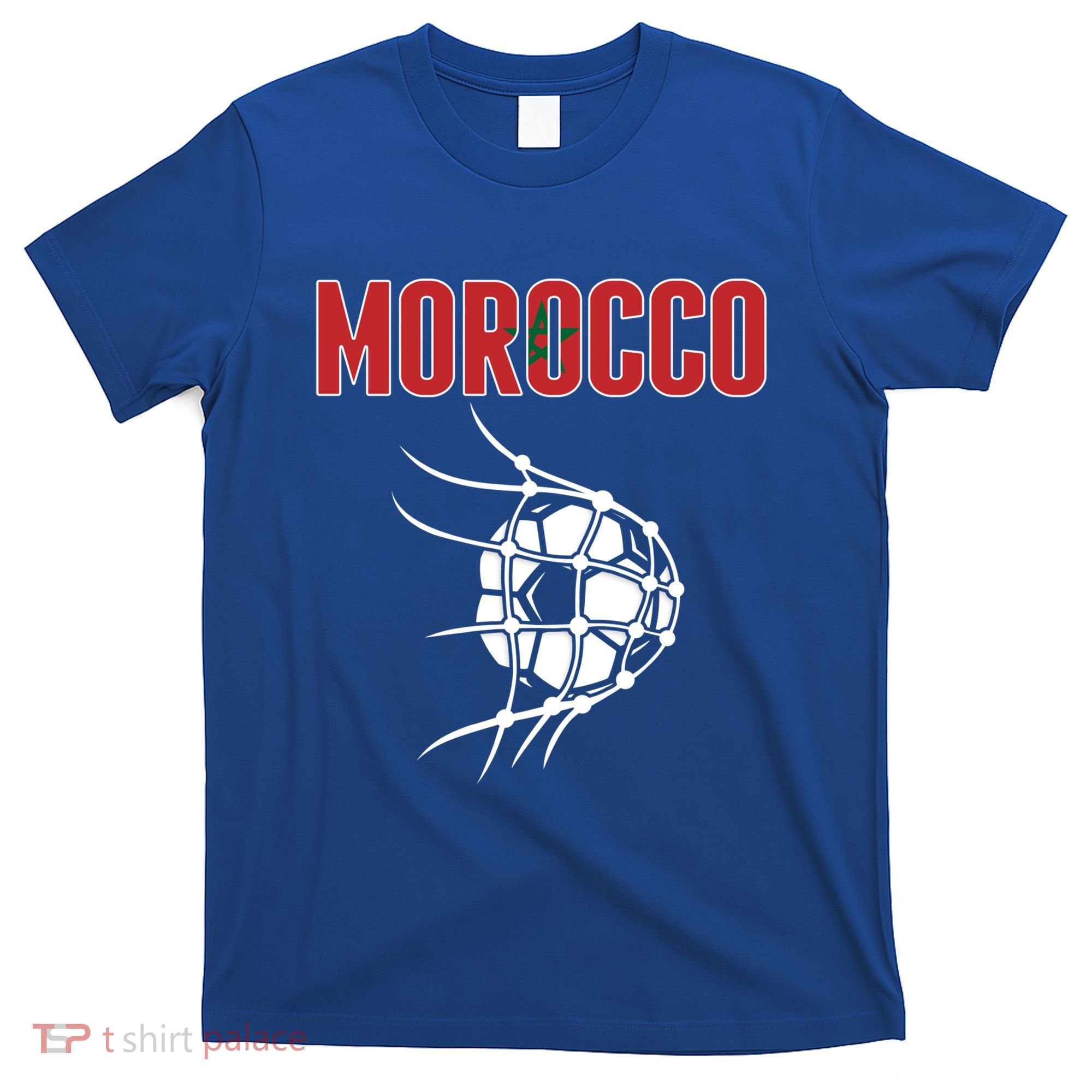 Morocco Soccer Ball In Net Great Gift Support Moroccan Football Team Gift T-Shirt
