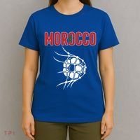 Morocco Soccer Ball In Net Great Gift Support Moroccan Football Team Gift T-Shirt thumb 4