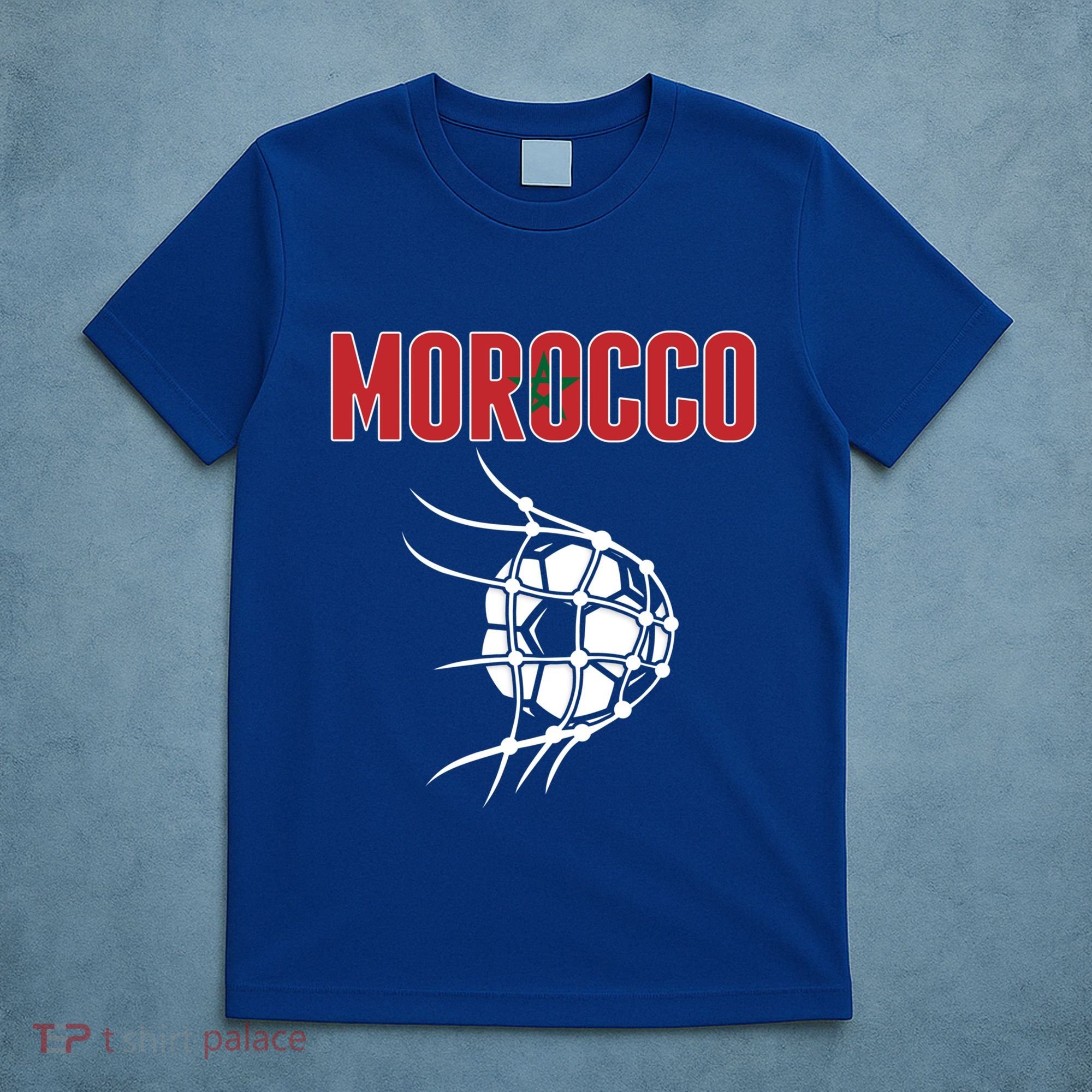 Morocco Soccer Ball In Net Great Gift Support Moroccan Football Team Gift T-Shirt