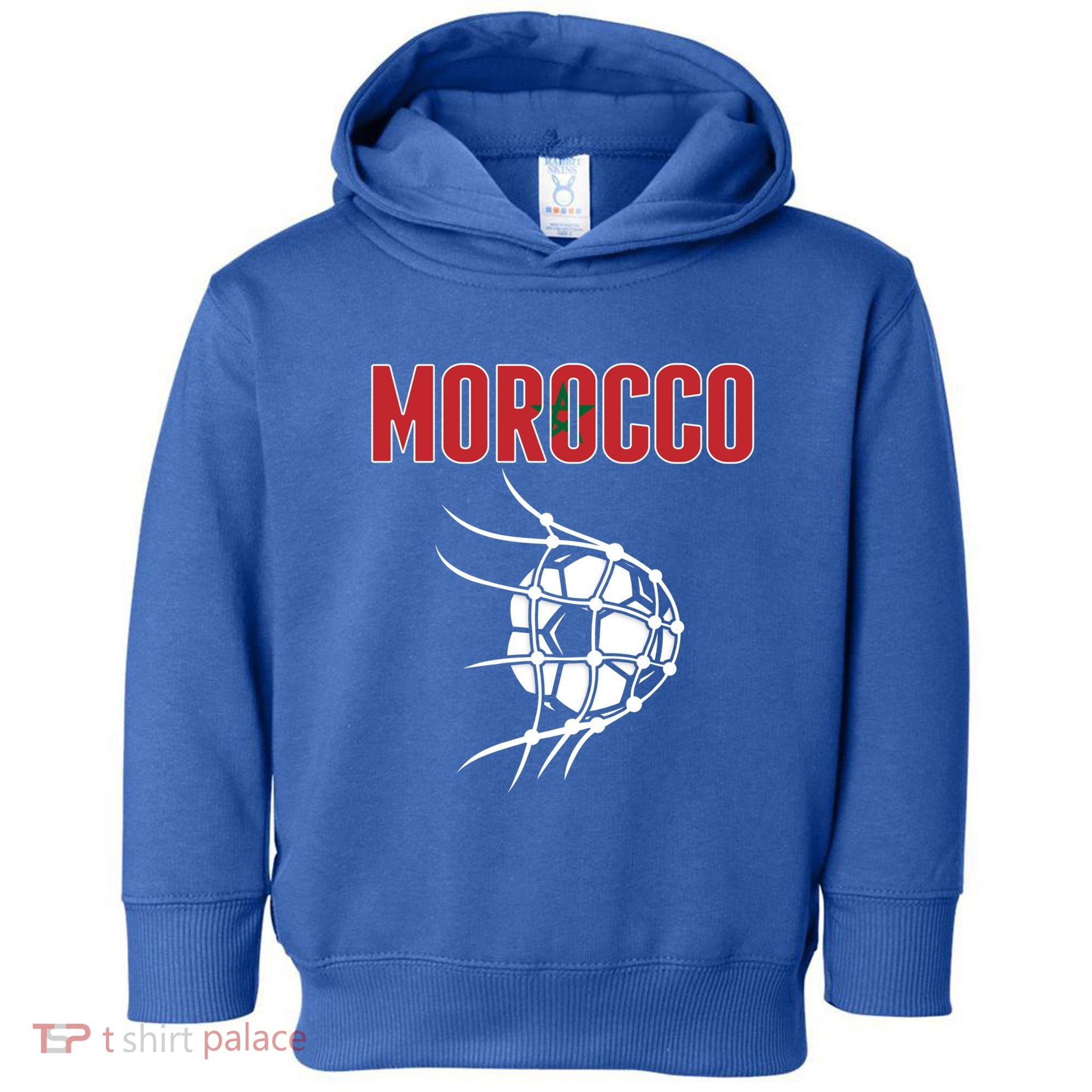 Morocco Soccer Ball In Net Great Gift Support Moroccan Football Team Gift Toddler Hoodie
