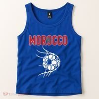 Morocco Soccer Ball In Net Great Gift Support Moroccan Football Team Gift Tank Top thumb 2