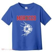 Morocco Soccer Ball In Net Great Gift Support Moroccan Football Team Gift Toddler T-Shirt thumb 0