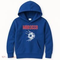 Morocco Soccer Ball In Net Great Gift Support Moroccan Football Team Gift Kids Hoodie thumb 0