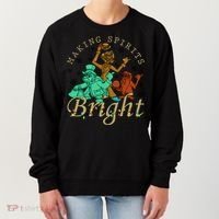 Making Spirits Bright Christmas Haunted Mansion Christmas Women's Sweatshirt thumb 0