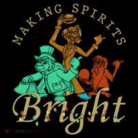 Making Spirits Bright Christmas Haunted Mansion Christmas Tie-Dye Long Sleeve Shirt thumb 2