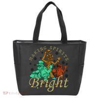Making Spirits Bright Christmas Haunted Mansion Christmas Tote Bag thumb 0