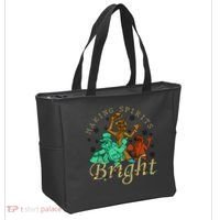 Making Spirits Bright Christmas Haunted Mansion Christmas Tote Bag thumb 2