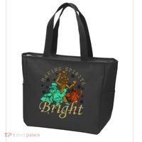 Making Spirits Bright Christmas Haunted Mansion Christmas Tote Bag thumb 3