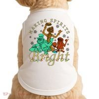 Making Spirits Bright Christmas Haunted Mansion Christmas Doggie Tank thumb 0